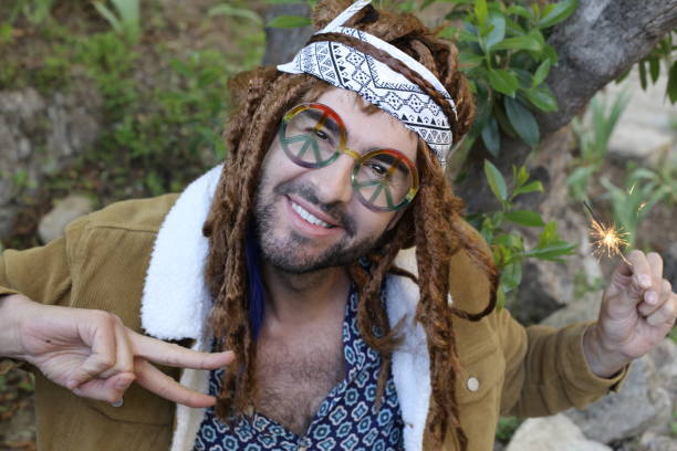 istock Hippie showing the peace sign 1313258698