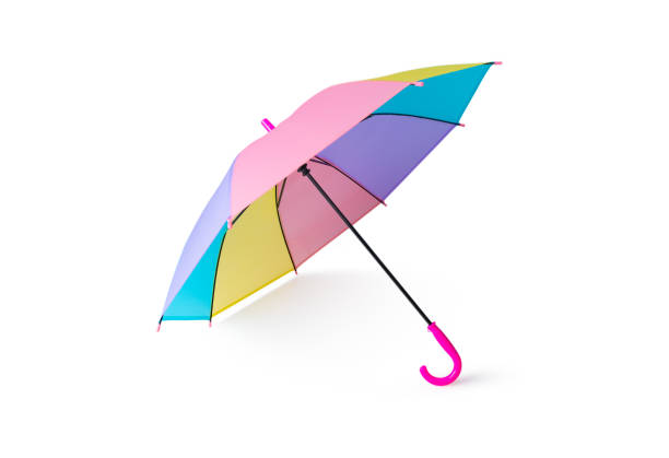 istock Umbrella pastel color or rainbow color on isolated white background 1313260143