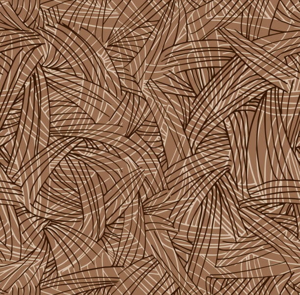 illustrations, cliparts, dessins animés et icônes de motif abstrait sans couture, paille, surface texturée de champ et de prairie, ornement en bois chaotique - dirt backgrounds humus soil textured