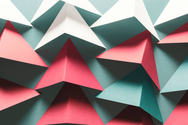 istock Geometric shapes made paper, texture background 1313262891