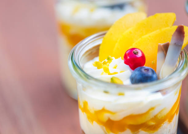 istock Dessert yoghurt in a glass with fresh fruit 1313264719