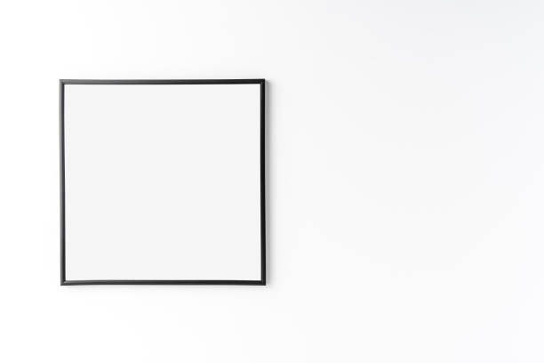 istock Black photo frame with copyspace on white background. Home decoration 1313265613