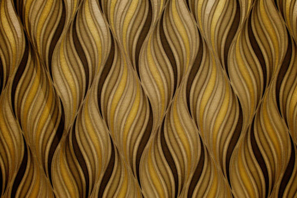 istock Modern and stylish abstract design poster with golden lines and black geometric pattern. 1313267266