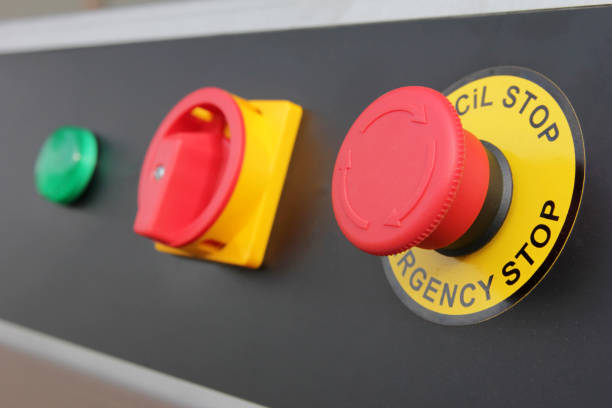 istock Buttons on the machine in the factory 1313271539
