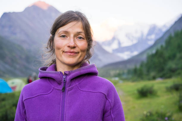 istock Young woman camping 1313279139