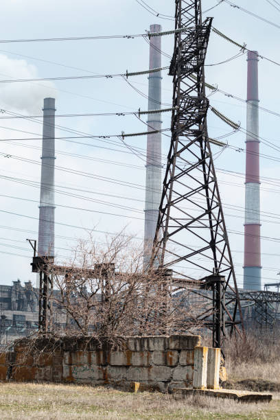 istock Electric power tower. Electricity transmission 1313280866