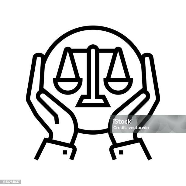 Gesetz Gesetz Wörterbuch Linie Symbol Vektor Illustration Stock Vektor