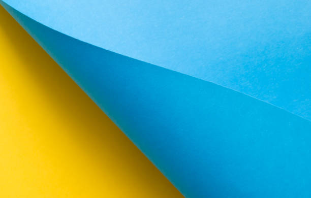 istock Abstract 3d blue and yellow background 1313281358