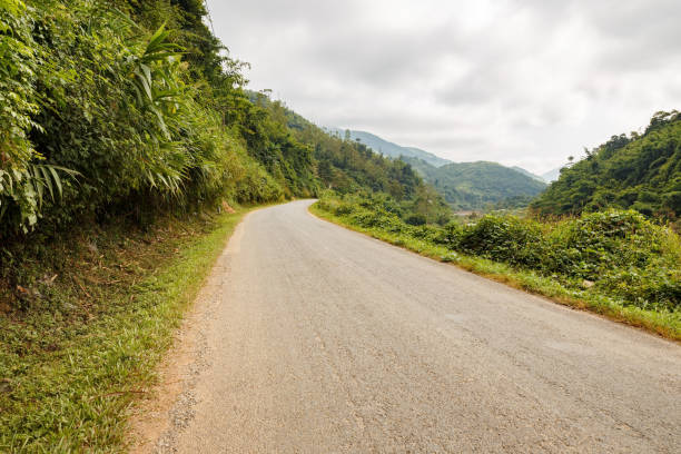 istock asphalt road in the mountains, Laos 1313282859