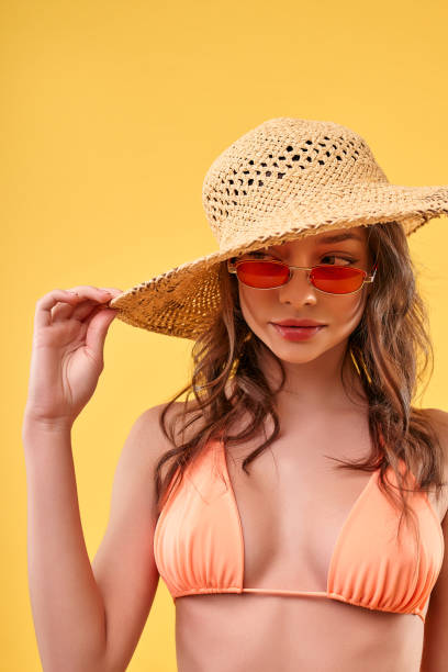 istock Woman on color background 1313282947
