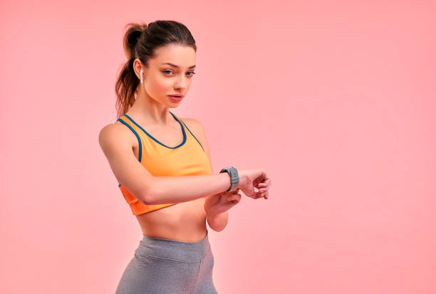 istock Woman on color background 1313283117