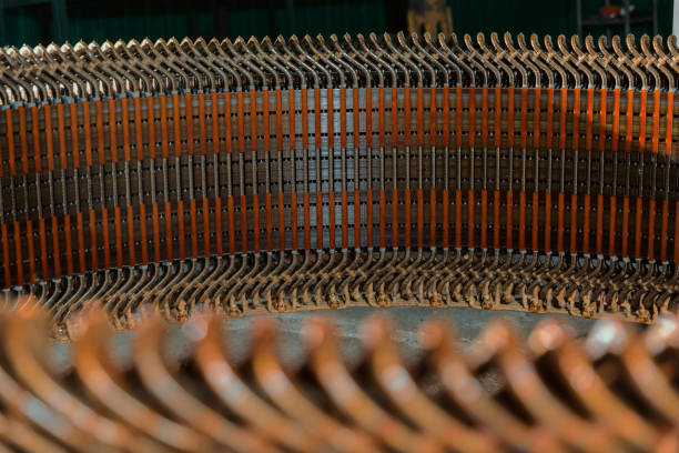 Stator of the electric motor with wire winding