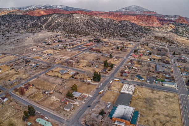 istock Aerial View of downtown Bicknell, Utah 1313294303