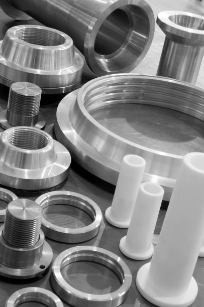 istock Steel mechanical manufactured components forming a texture 1313297190