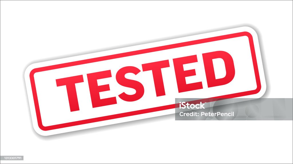 Get Tested Button Tested Stamp Banner Label Button Template Vector Stock Illustration ...