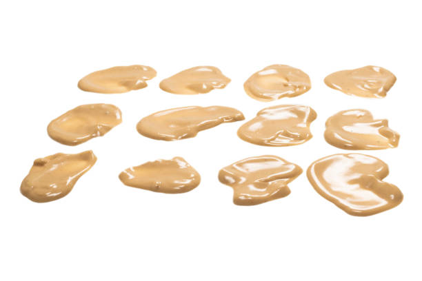 istock Mushroom sauce splashes isolated on white background. 1313301959