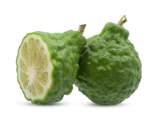 istock Single object of Bergamot fruit isolated on white background 1313304405