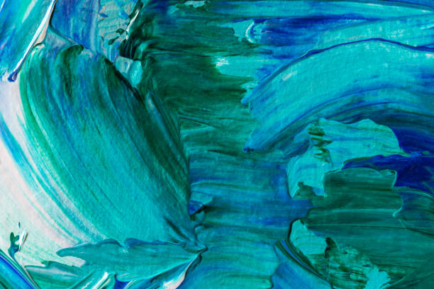 istock Abstract blue sea background with acrylic paint. Summer art background. 1313309868