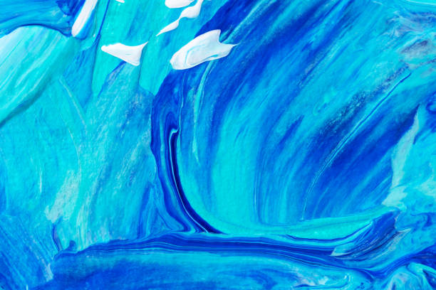 istock Abstract blue sea background with acrylic paint. Summer art background. 1313309956