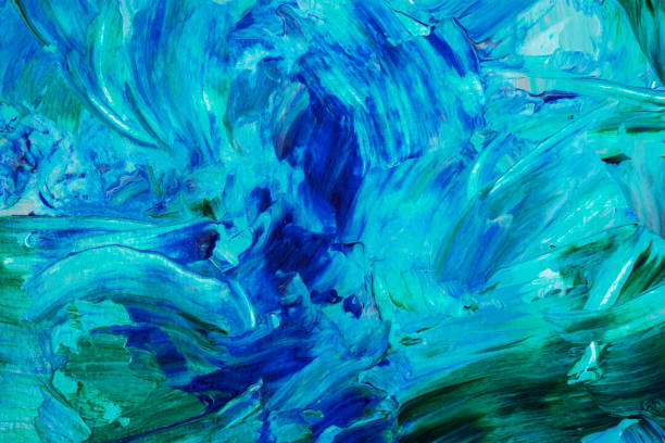 istock Abstract blue sea background with acrylic paint. Summer art background. 1313309982