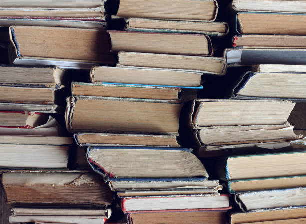 istock stacks of paper books, library, education. 1313313410