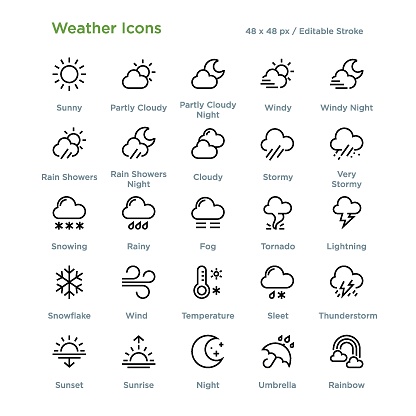 Weather Icons - Outline