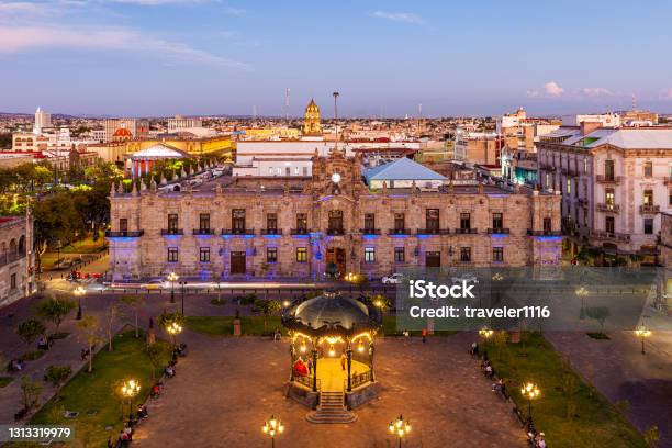 View Of The Plaza De Armas From Above In Guadalajara Jalisco Mexico Stock Photo - Download Image Now