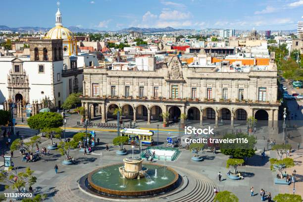 View Of The Plaza Guadalajara In Downtown Guadalajara Jalisco Mexico Stock Photo - Download Image Now