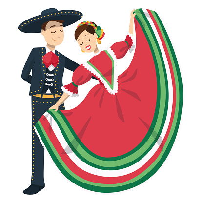 Couple of traditional mexican dancers