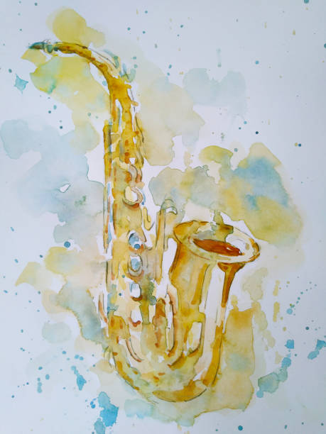 istock Watercolor Painting - The Saxophone 1313321518