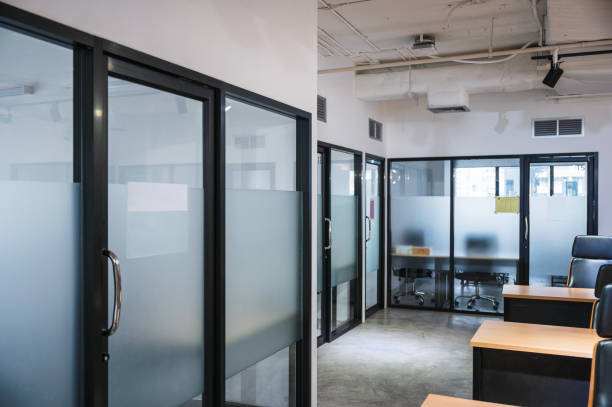 istock Closed empty modern office coworking space and policy for employees to work from home during pandemic of Covid-19, Coronavirus 1313322195