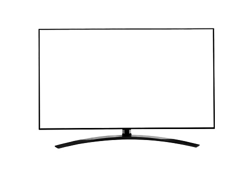 modern digital computer monitor isolated on white.