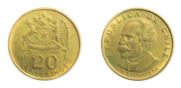 istock Chile twenty centesimos coin on a white isolated background 1313322658