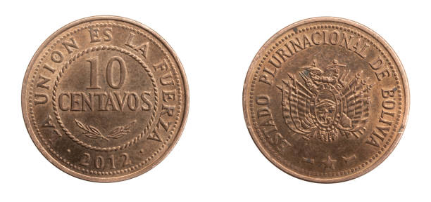 istock Bolivia ten centavos coin on white isolated background 1313322662