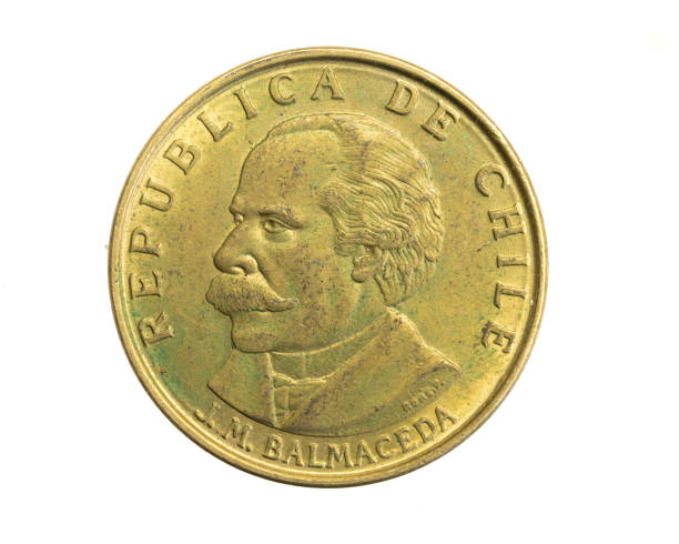 istock Chile twenty centesimos coin on a white isolated background 1313322798