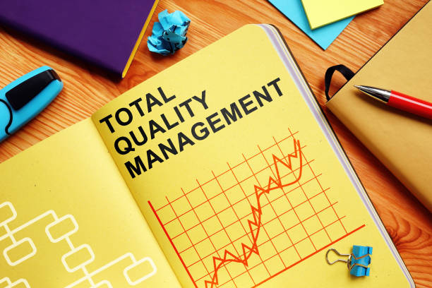 istock Total Quality Management TQM data with charts in report. 1313323928