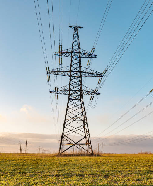 istock power lines in the spring in a green wheat field 1313328471