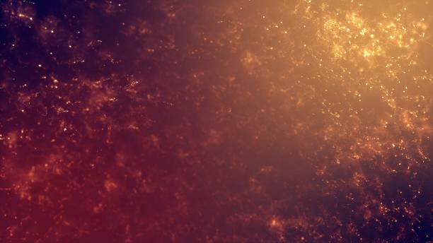 istock Festive Golden sparkling Particle Banner Background on Orange Gradient 1313329434