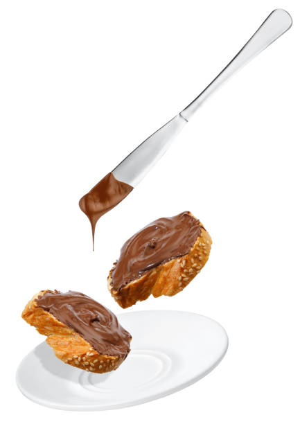 istock flying bread with chocolate cream isolated on white 1313329614