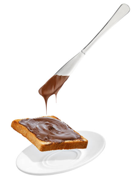istock flying bread with chocolate cream isolated on white 1313329642