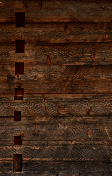 istock Wooden Rustic texture or background. Aged wood wall 1313329936