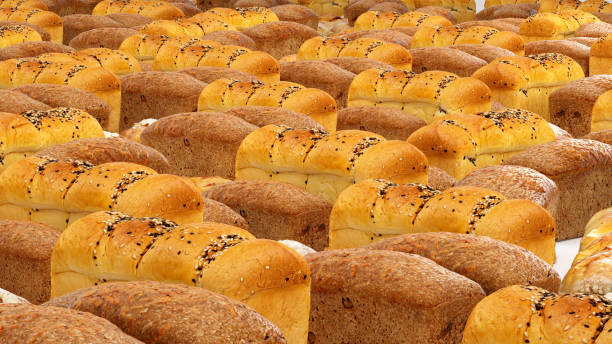istock Bread bun roll croissant set or collection 1313330062