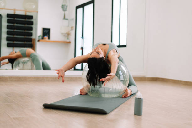 istock Fit woman doing pilates 1313330977