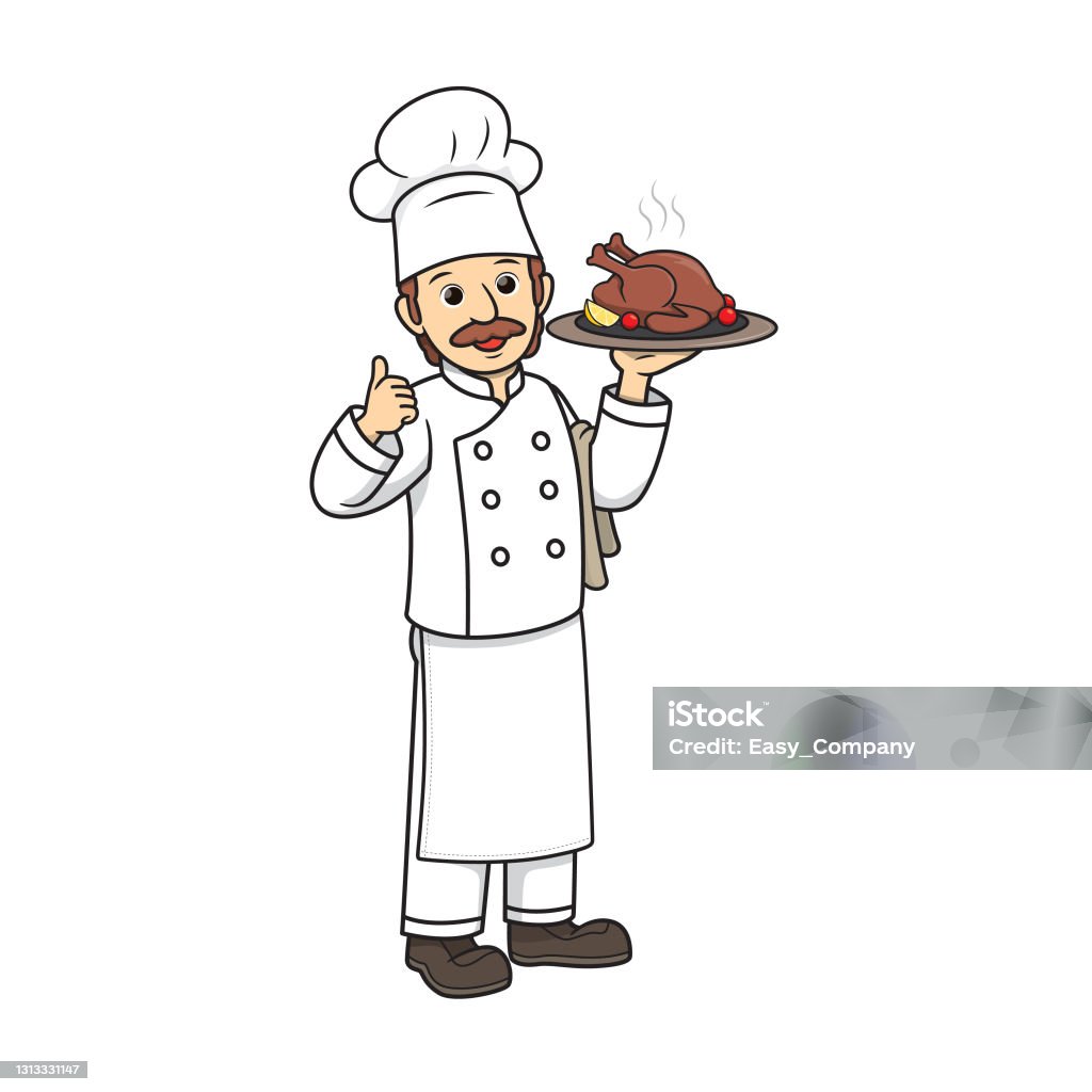 Vector Illustration Of Chef Cook Isolated On White Background Jobs And  Occupations Concept Cartoon Characters Education And School Kids Coloring  Page Printable Activity Worksheet Flashcard Stock Illustration - Download  Image Now - iStock