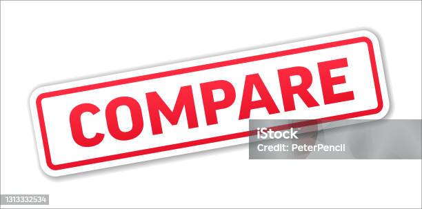 Comparar Button Compare Stamp Banner Label Button Template Vector Stock Illustration ...