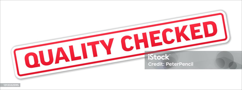 Quality Check Sticker Format Quality Checked Stamp Banner Label Button Template Vector Stock ...