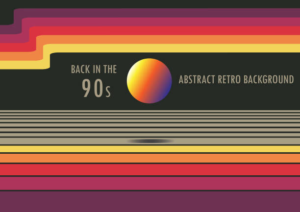 Abstract dark retro background Abstract dark retro background back in the 90s. videocassette stock illustrations