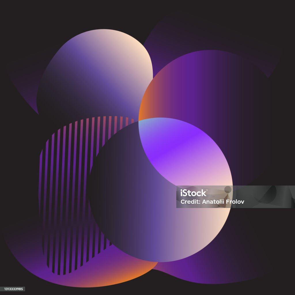 Different Rounded Shapes Abstract Round And Different Shape Shapes With Gradients Stock ...
