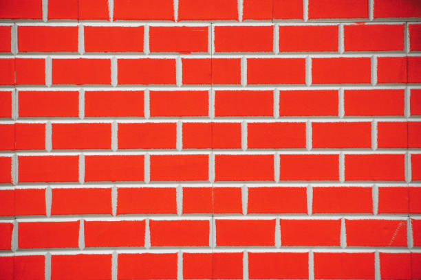 Fake wall or red brick wallpaper with copy space