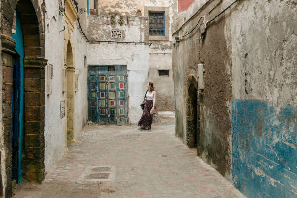 istock A woman walking in a medina 1313343002